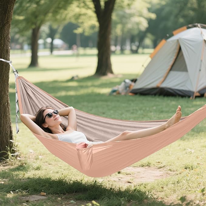 Khaki 330lb Capacity Hammocks Rope Hammock for Outside Patio Garden hamaca de Algodon para Jardin