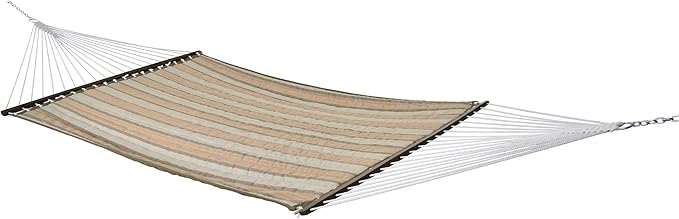 Vivere Fade Resistant Quilted Hammock with Spreader Bars - 450 lb Capacity (Cameo)
