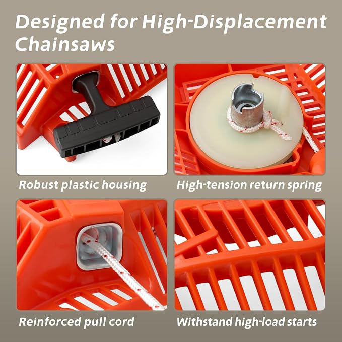 537114201 Recoil Starter Assembly Compatible with Husqvarna 394 395 394XP 395XP Chainsaws Hand-Pull Rewind Starter Chain Saw Pull Start Device