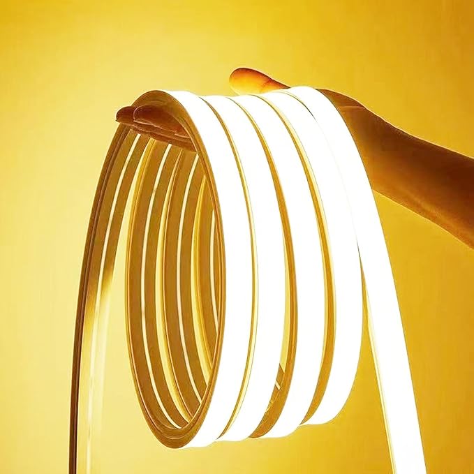 Silicone Soft LED Strip,LED Landscape Lighting,12V Low Voltage Step Light 6000K Warm White Light,IP68 Waterproof Outdoor Landscape Lighting,Suitable for Courtyard Wall Stairs
