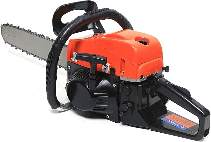Gasoline Powered Logging Saw, 35.4" Handheld Gasoline Chain Saw, Wood Cutting Shredder for Farms, Gardens and Pastures