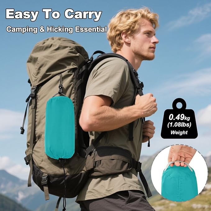 Hammocks for Outside Teal Colored Background Camping Hammock Portable Hammocks with Tree Straps and Carry Bag Camping Accessories for Hiking Beach Outdoor