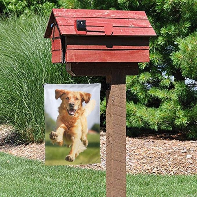 Custom Garden Flag, DIY Personalized Flags Yard Banner for Outside House Flower Pot Double Side Print Your Own Name Logo Design Words 12.5 x 18 Inch