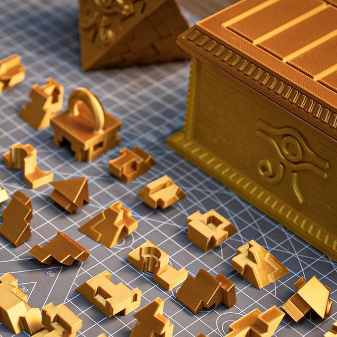 Millennium Sarcophagus Deck Box with Millennium Puzzle | Storage & Display Case | Cosplay Props Fan Gift