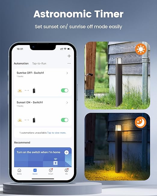 SURAIELEC 300W Wi-Fi Low Voltage Landscape Transformer, 2 Independent Channels, 2.4GHz Smart Landscape Lighting Transformer, Work with Alexa & Google Assistant,120V to 12V 15V AC, ETL Listed