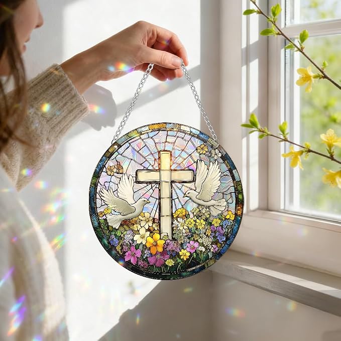 Sun Catchers Indoor Window, Acrylic Rainbow Suncatcher Window Hanging Decoration for Living Room Bedroom Summer Home Balcony Ornaments Decoration (SC237)
