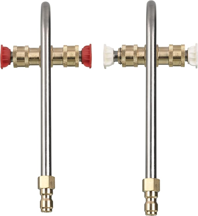 Tool Daily Gutter Cleaner Attachment for Pressure Washer, with 4 Nozzles Tips, 1/4 Inch Quick Connect, 4000 PSI