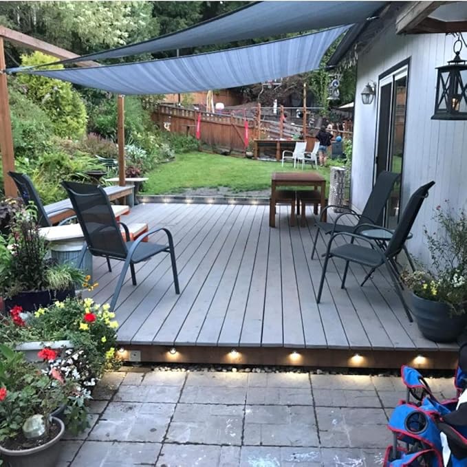 FVTLED 30pcs Low Voltage LED Deck Light Kit Φ1.38 Waterproof Outdoor Step Stairs Garden Yard Patio Landscape Decor Lights Warm White Lamp
