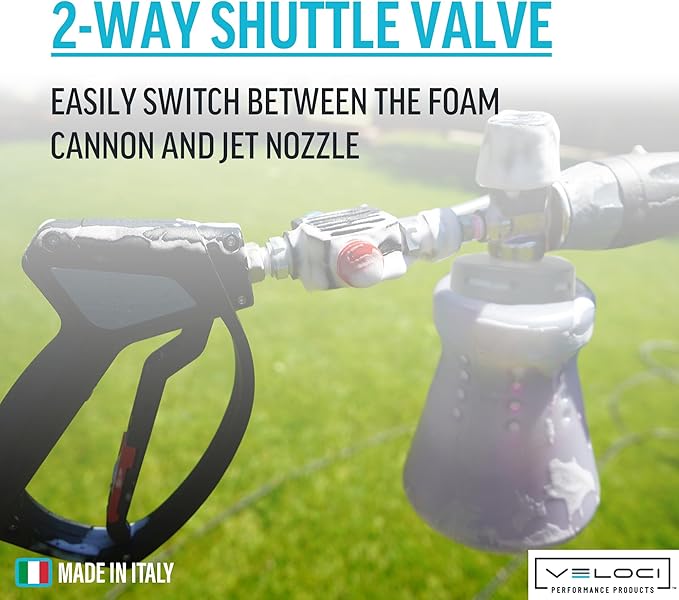MTM Hydro PF22 Wide Mouth Foam Cannon Kit for Pressure Washer, Mezzo Switching Valve, SGS28 Trigger Gun and 16 oz Soap