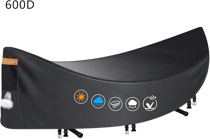 Hammocks Cover Waterproof - Breathable, Large Hammocks Cover with Buckle, Patio Hanging Chaise and Stand Cover, Universal Outdoor Hammock Cover for Garden, Patio & Beach Hammock Stand (Black#C)