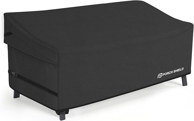 Porch Shield Waterproof Outdoor Deep Seat Sofa Cover –Patio Furniture Couch Cover 92W x 40D x 35H inch, Black