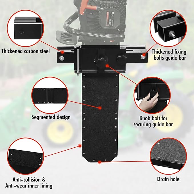 Universal Tractor Chainsaw Holder with Saw Scabbard, Heavy-duty Steel Chainsaw Mount, Fits All Chainsaw Sizes, No-Drill Farm Equipment Carrier for Tractor Loader Arm, UTV, ATV, Agricultural Machinery