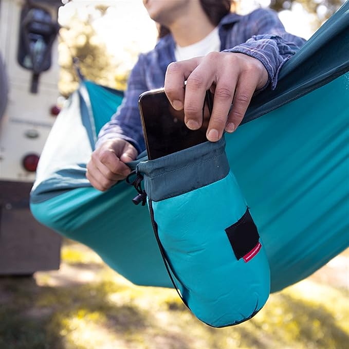 Camping Hammock, Camping Hammock Portable Hammock with Straps and Carabiner, Lightweight Parachute Hammocks Camping Accessories(Blue,2.9M*1.5M)