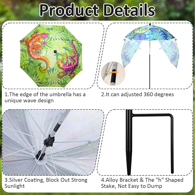 Plant Umbrellas for Outdoor Plants, Large Garden Plant Umbrella Shade Upgraded Adjustable Angle Height for Potted Plants Garden Beds