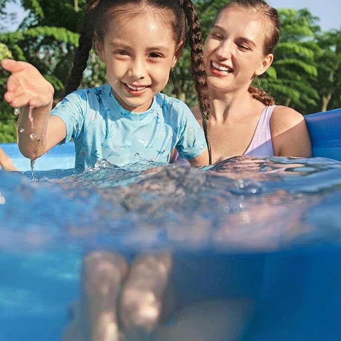 Bestway 2 Pack Steel Pro MAX Above-Ground Swimming Pool, 15' x 48" Round Metal Steel Frame Backyard Family Pool, Blue, Pool ONLY
