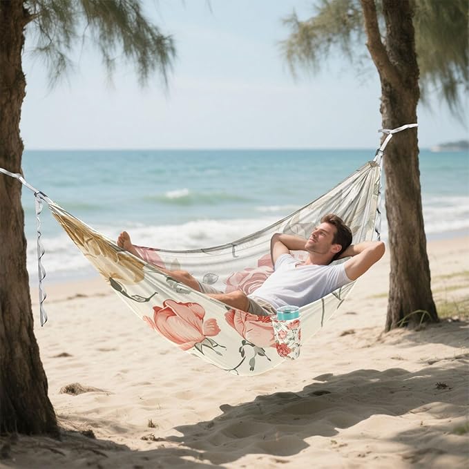 Rose Kingdom 330lb Capacity Hammocks for Camping with Portabl Carry Bag Rope Hammock for Camping Travel Accessories hamacas para Deck