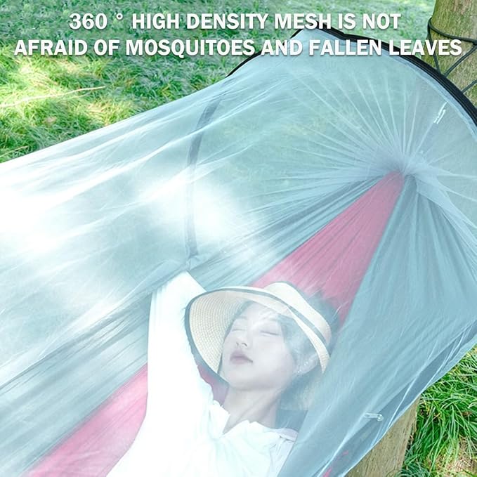 Portable Hammock, Mosquito Net for Hammockbuilt Net High Load Bearing, Perfect for Backpacking Hiking(Green,260 * 140cm)
