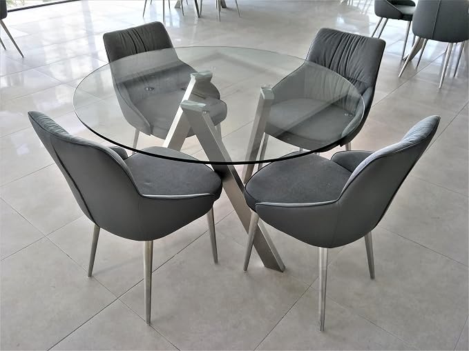 60" Inch Round Glass Table Top 1/4" Thick Flat Polish Edge Tempered by Fab Glass and Mirror