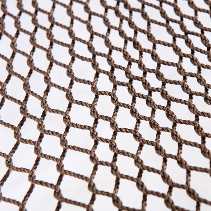 Lazy Daze Hammocks 10.5 FT Double 2 Person Caribbean Rope Hammock, Hand Woven Polyester Hammock with Spreader Bars for Outdoor Backyard Patio Poolside, 450 LBS Capacity, Brown