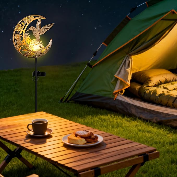 Solar Lights Outdoor Mothers Day Gifts Hummingbird Garden Decor Mothers Day Gifts for Women Mom Grandma Sister Fairy Solar Lights Metal Solar Garden Decoration for Yard, Patio, Backyard, Porch, Lawn