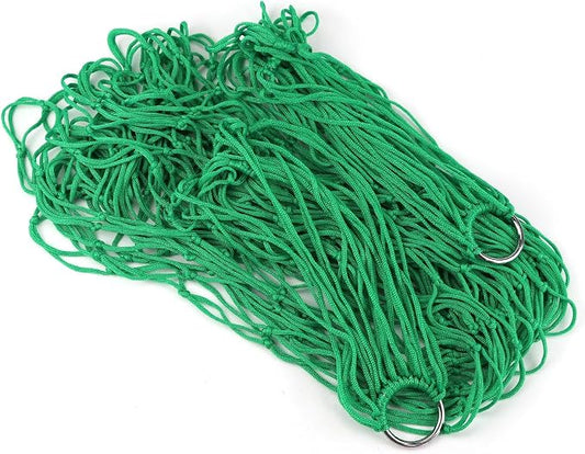 Swing Hanging Rope Hammock, Nylon Hanging Hammock, Sleeping Net Bed for Outdoor Camping (Green)