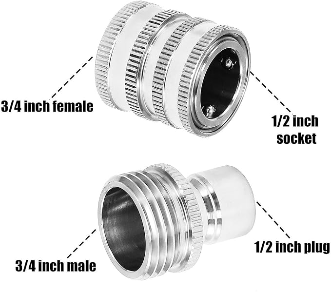Pressure Washer Quick Connect Kit,8 Pack Stainless Steel Quick Disconnect Kit, M22 14mm Swivel to 3/8" Quick Connect, 3/4" to Quick Release
