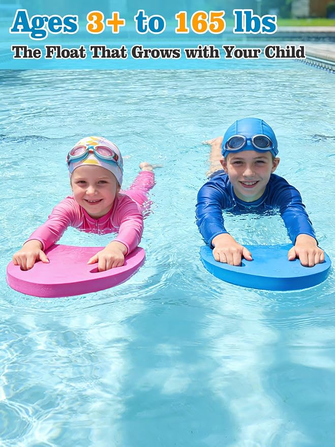 Swimming Kickboard for Kids - Swimming Training Aid Kickboard with Handrail Hole, Practising Swimming Kickboard for Beginners, Safety Swim Board Auxiliary for Children Summer Pool Party