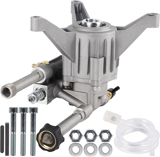 Biswing Pressure Washer Pump, 7/8" Shaft Vertical Plunger, 3400 PSI Max, 2.5 GPM, Replacement Pump for Gas Power Washer, Front Inlet/Outlet