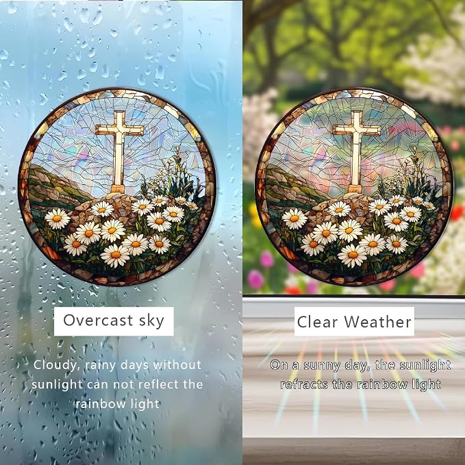 Sun Catchers Indoor Window, Acrylic Rainbow Suncatcher Window Hanging Decoration for Living Room Bedroom Summer Home Balcony Ornaments Decoration (SC2201)