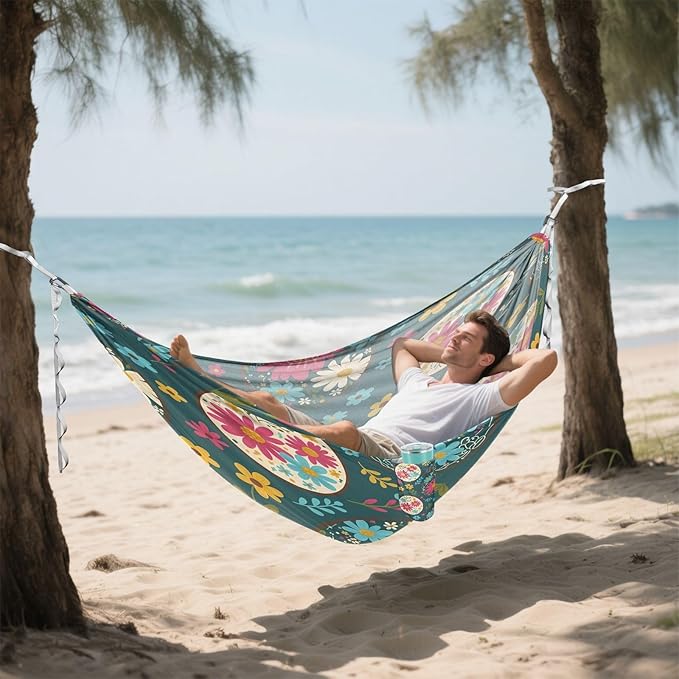 Hammocks for Outside Easter Eggs Camping Hammock Portable Hammocks with Tree Straps and Carry Bag Camping Accessories for Hiking Beach Outdoor