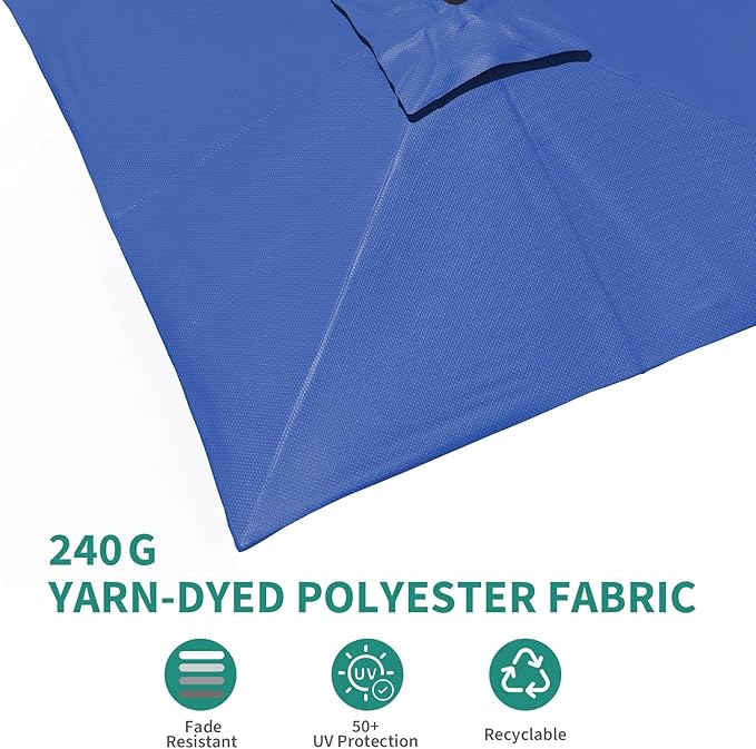 GarveeHome Cantilever Patio Umbrella 10x10 ft Large Rectangle Umbrella Outdoor Market Umbrellas 360 Rotation Offset Hanging Outdoor Shade for Patio Deck Pool Backyard