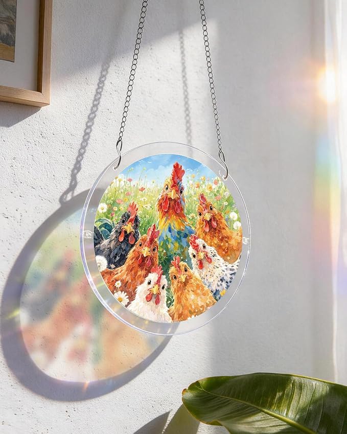 Acrylic Puzzle Suncatcher 83 Pieces, Morning in Bloom Sun Catchers Puzzle, DIY SunCatchers Puzzles Window Hanging, Home & Garden Decor, Gifts for Family and Friends, 7.4 in