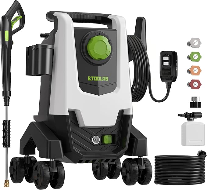 Pressure Washer, 5000PSI 3.0GPM Power Washer with 35FT GFCI Power Cord,Foam Cannon,4 Quick Connect Nozzles, 23FT Hose High Pressure Washer for Cars, Fences, Patios, and Driveway