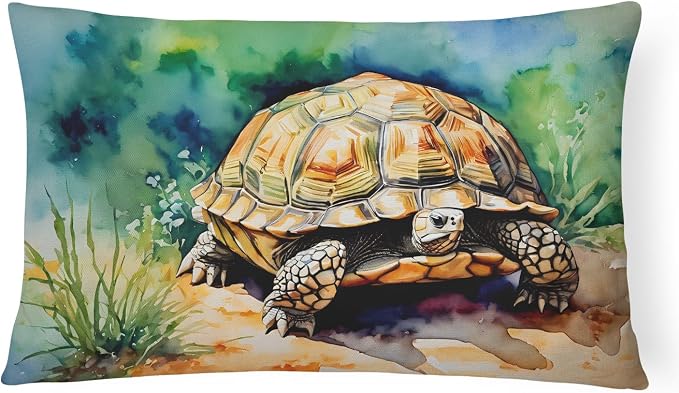 Caroline's Treasures DAC2996PW1216 Turtles Tortoises Throw Pillow Machine Washable, Indoor Outdoor Decorative Pillow for Couch, Bed or Patio, 12HX16W