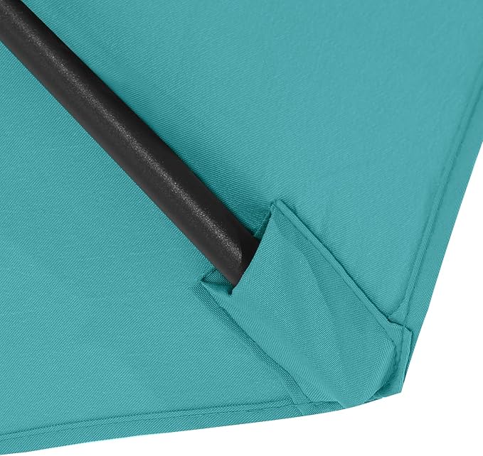 MASTERCANOPY Patio Umbrella 7.5 ft Replacement Canopy for 6 Ribs-Turquoise Canopy Only
