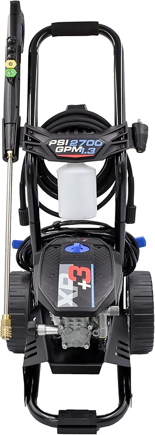 AR Blue Clean Maxx BMXP32700P Electric Pressure Washer-2700 PSI, 1.3 GPM, 15 Amps Quick Connect Accessories, Two Wheel Trolley, On Board Storage, Portable Pressure Washer, High Pressure, Car Washer