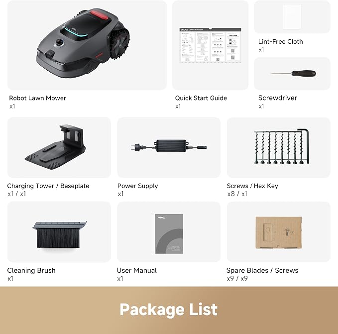 MOVA LiDAX Ultra 2000 Robot Lawn Mower with 4G for 0.5 Acre, No Wire No RTK+360° 3D LiDAR+AI Vision Auto Mapping, Zero-Edge Cutting, Cut Height 1.2"-3.9", 45% Slope, 150 Mowing Zones, Anti-Theft