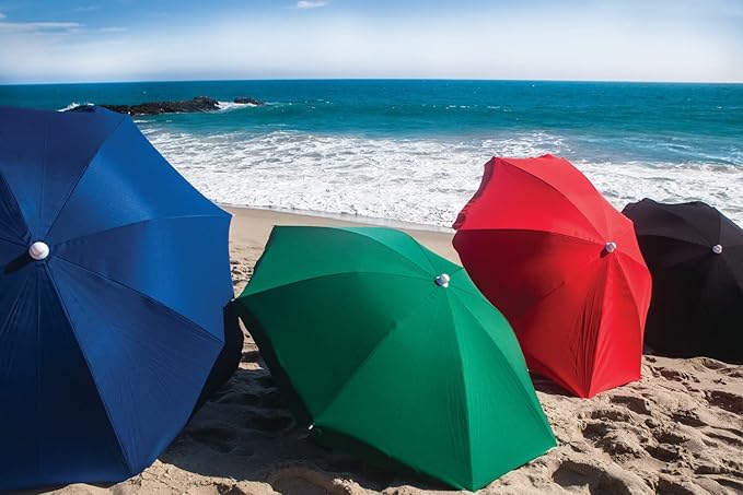 PICNIC TIME NCAA Nebraska Cornhuskers Outdoor Canopy Sunshade Beach Umbrella 5.5' - Small Patio Umbrella - Beach Chair Umbrella