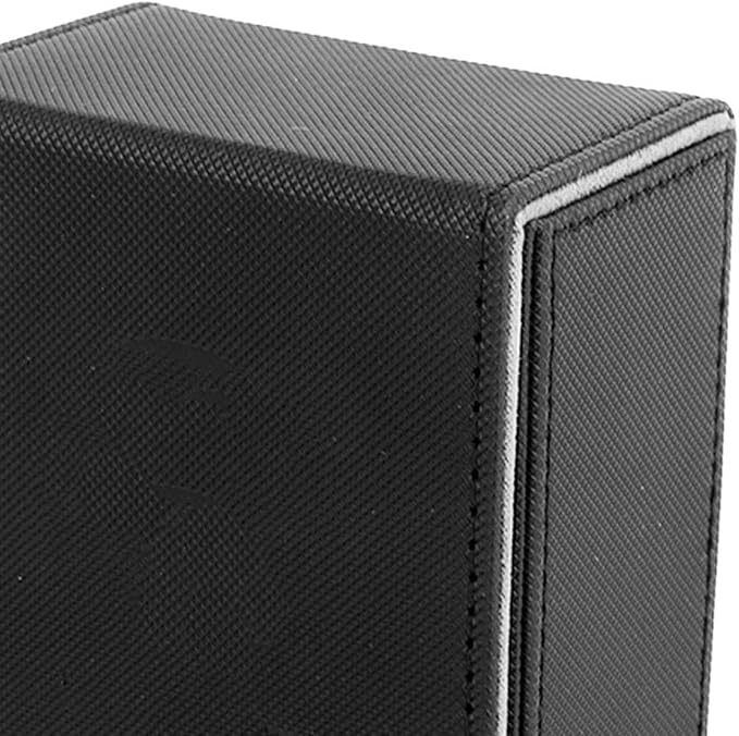 Haofy PU Leather Tarot Storage Box Sun Moon Design Large Size Felt Lined Holds 95+ Cards for Universal Standard Tarot Cards (Black)