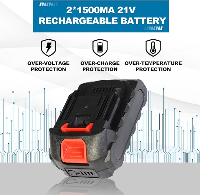 BIG RED ACP01R Torin 4" Mini Cordless Chainsaw: Portable Electric (Battery Powered) Handheld Chainsaw for Wood Cutting, Garden Pruning, Tree Pruning and Shrub Pruning, Blue