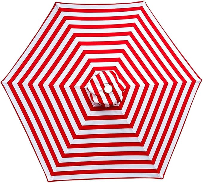 Patio Umbrella Replacement Canopy for 6/8 Ribs, Waterproof Outdoor Market Table Parasol Cover, 6.6ft 9 ft 10ft 13ft Umbrella Replacement Top Cover, Canopy Only