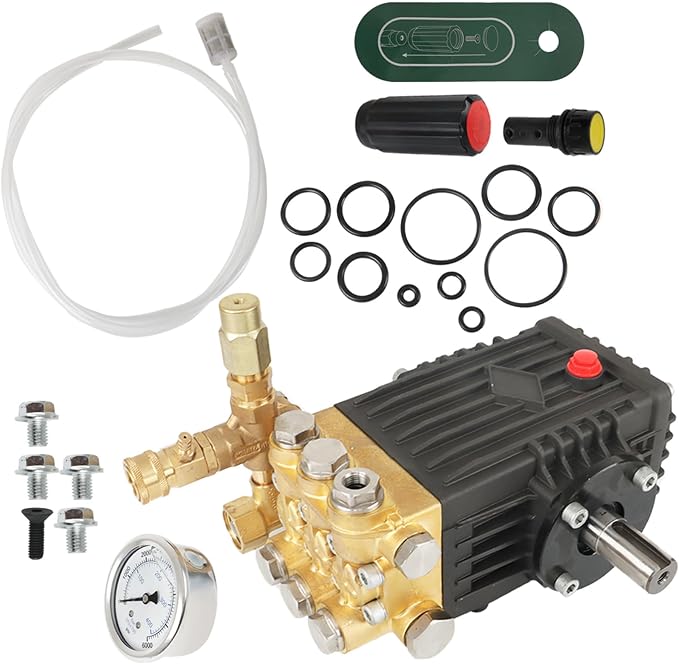 GENRICS Pressure Washer Pump 24MM Shaft Washer Pump 3600 PSI 4.9 GPM