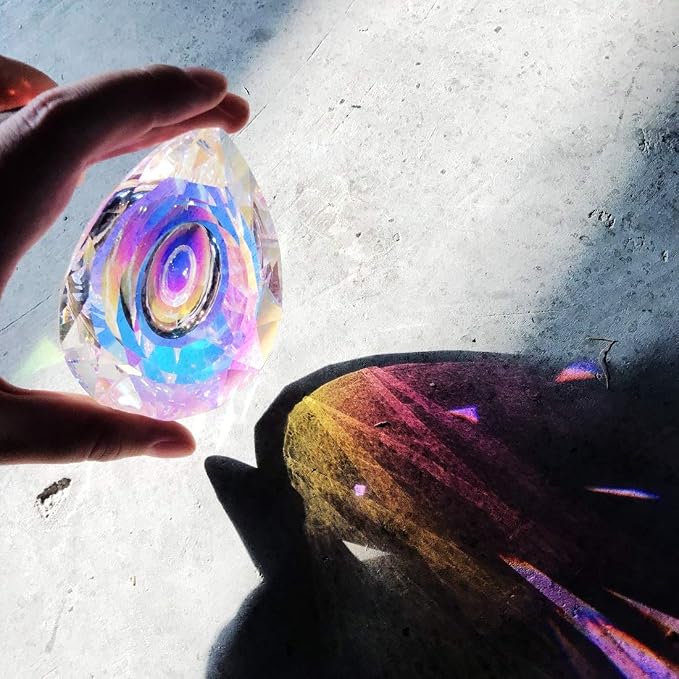 89mm/3.5in Hanging Chandelier Crystals Prism for Window Suncatchers Rainbow | Glass Prisms Hanging Window Crystals Suncatcher Chandelier Parts Light Catchers Rainbow Maker Pendants