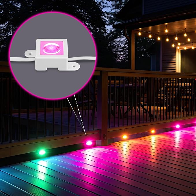 Beeveer 80 Light Clips for Govee H705 H805 with 160 Screws Mounting Clips Compatible with Govee Permanent Outdoor Lights Extension (White)
