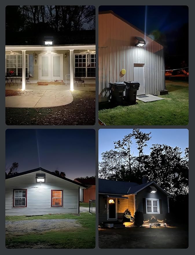 Solar Flood Light, 232 LEDs Bright Motion Sensor Outdoor Lights, Dusk-to-Dawn Solar Powered Security Light for Yard, Patio, Driveway, Garden, 2 Pack