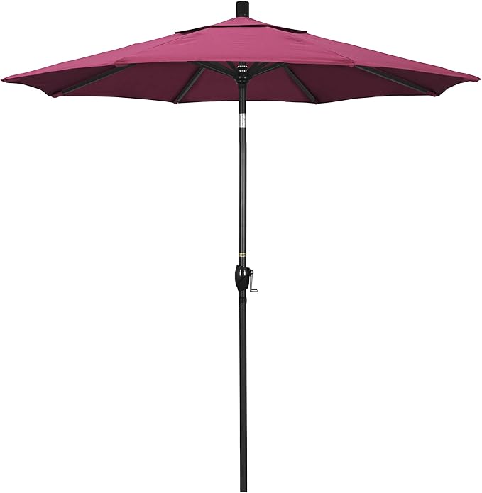California Umbrella 7.5' Round Aluminum Market Umbrella, Crank Lift
