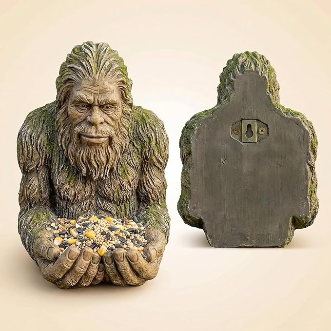 Bigfoot Bird Feeder, 2026 New Bigfoots Tree Face Decor for Outdoor Hanging, Weather-Resistant Resin Sasquatch Hummingbird Feeder, Yard Art Statues with Hidden Hook for Nature Lovers (1PC)