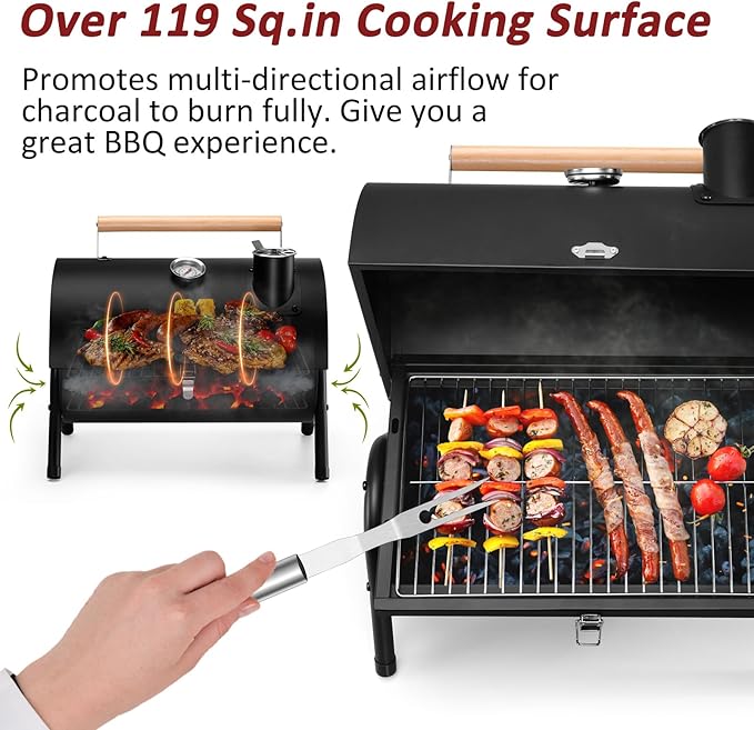 Portable Charcoal Grill Set of 12, Leonyo Tabletop Charcoal Grills, Compact Small BBQ Grill with Griddle Accessories for Outdoor Camping, Patio, Backyard, Beach, RV Traveling