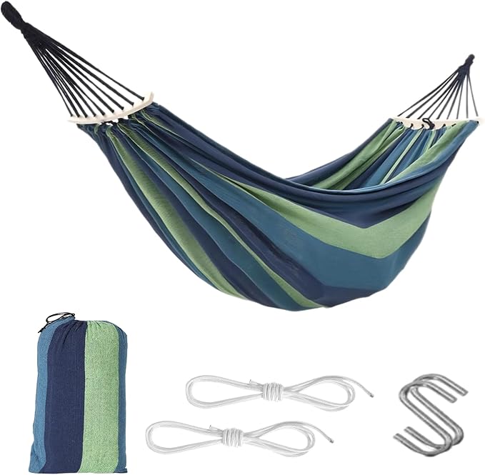 Camping Portable Hanging Hammock Indoor Home Bedroom Hammock Lazy Chair Travel Outdoor Swing Chair Thick Canvas Bed Hammocks,Used for Backpacking, Beach, Courtyard, Hiking.