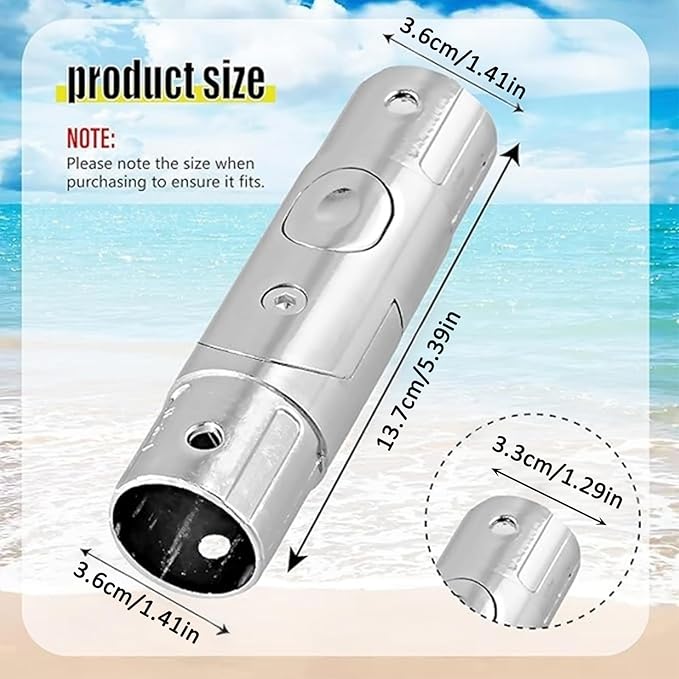 Patio Umbrella Replacement Parts, Outdoor Umbrella Pole Replacement, Push-Button Tilt Adjustment Metal Parasol Mounting Bracket Accessories (1.41 Inch)